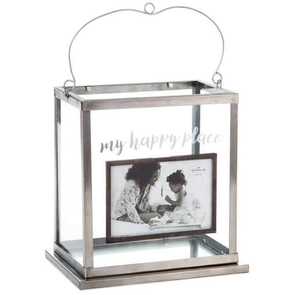 Brand New Hallmark My Happy Place Picture Frame Decor Box Glass Lantern Momento - Picture 2 of 10